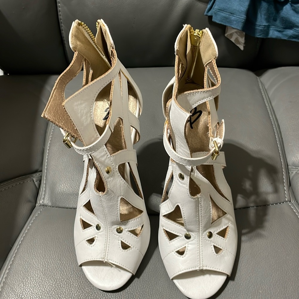 Beautiful white stiletto heels